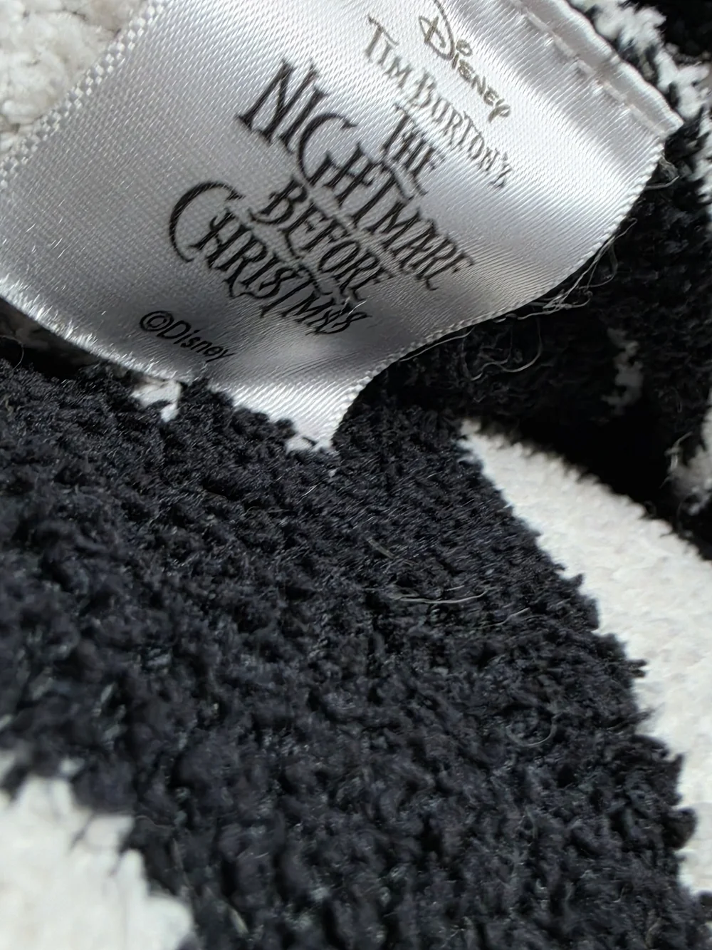 Disney The Nightmare Before Christmas Black and White Plush Throw Reversible